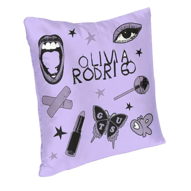 Custom Fashion Olivia Vampire Rodrigos Sour Guts Square Throw Pillow Cover Home Decor 3D Double Side Printing Cushion Cover Sofa