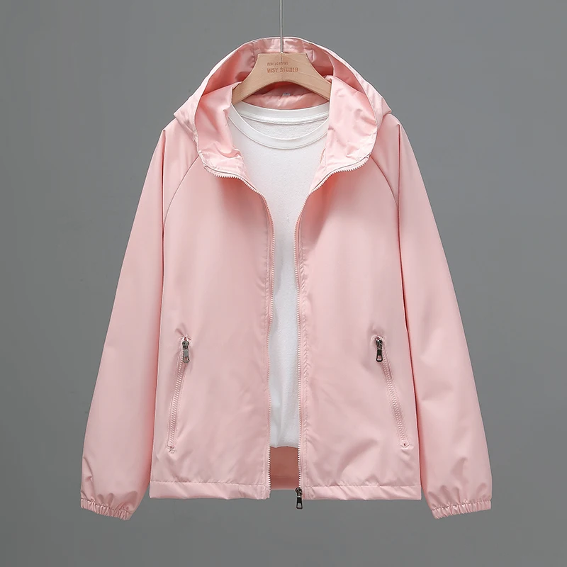 Women Travel Jacket Casual Wears Hooded Coat Outdoor Hiking Couple Wind-Proof Clothing Spring Autumn Fashion Unisex Outerwear