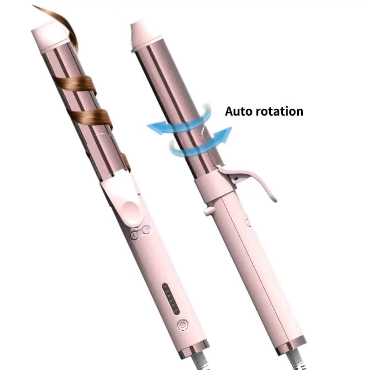 

Dual-Size Aluminum Alloy LED Curling Iron MCH Tech EU/US Voltage Fast Heating Ionic Electric Household