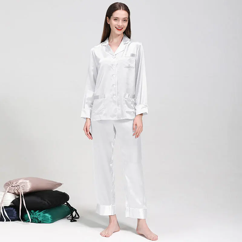 Luxury 22Mm 100% Mulberry Silk Pajama Set for Women Breathable and Comfortable Summer Loungewear 2026 New Style