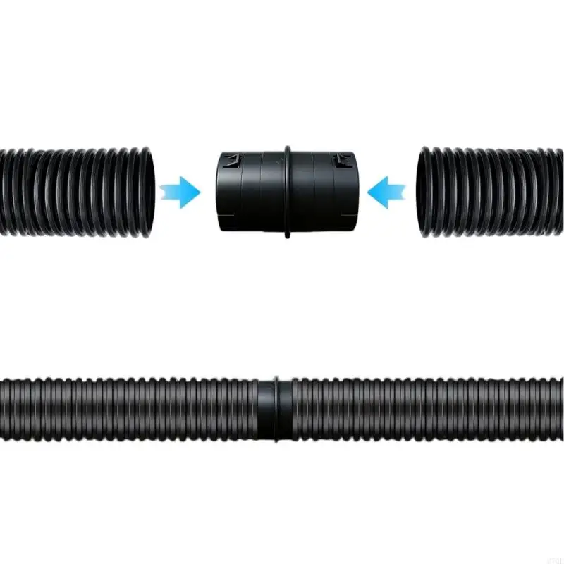 M76E 4Inch Black PVC Pipe Connector Aquarium Tube Joint Plumbing Connection Adapter