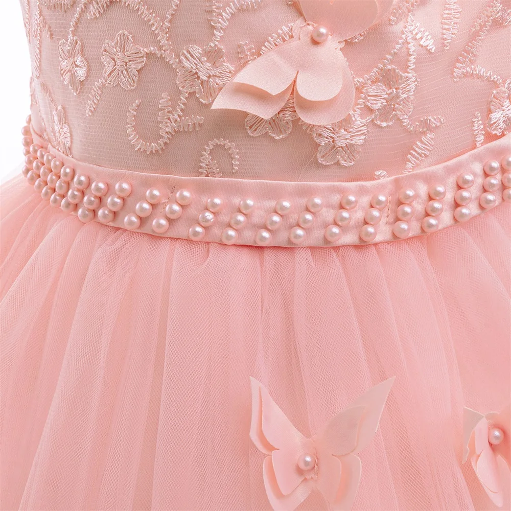 Baby Princess Dress For Girl Girls Party Dresses Toddler New Pink Butterfly Birthday Clothes Kids Fashion Evening Tulle Costumes