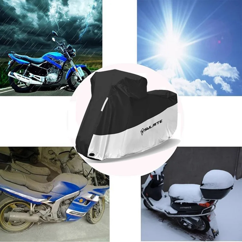 Indoor Waterproof Motorcycle Case Thick Dust Cover Heavy-Duty 210D Fabric Accessories Strips Lock Holes for Scooter/Bike for KTM