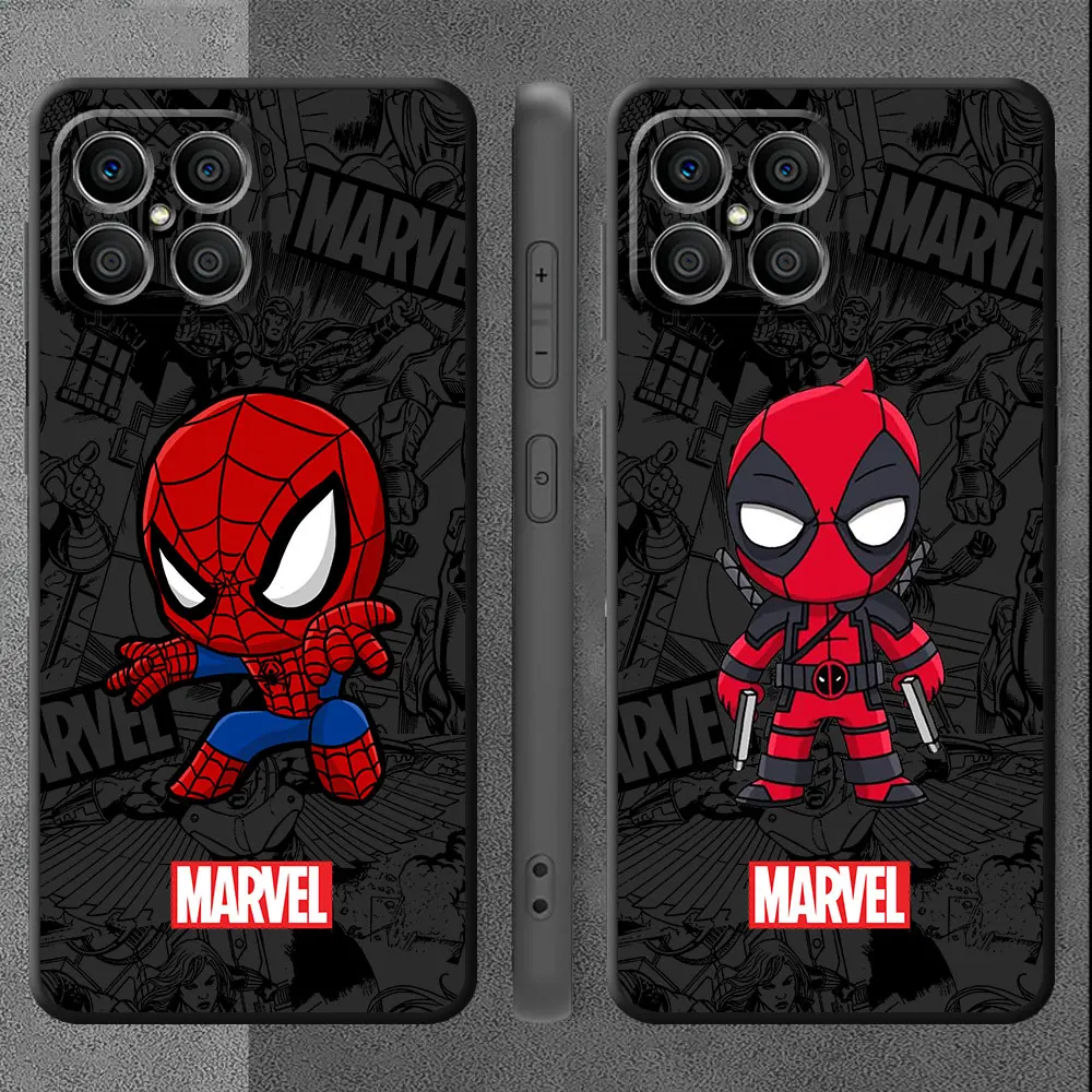 Case For Huawei Honor X8 8X X9a X7 90 Lite 70 8a P30 Pro P40 Magic5Lite P Smart Z Soft Funda Phone Cover Marvel Comic Spider Man