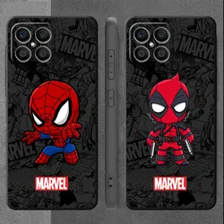 Funda de teléfono suave para Huawei Honor X8 8X X9a X7 90 Lite 70 8a P30 Pro P40 Magic5Lite P Smart Z, Marvel Comic Spider Man