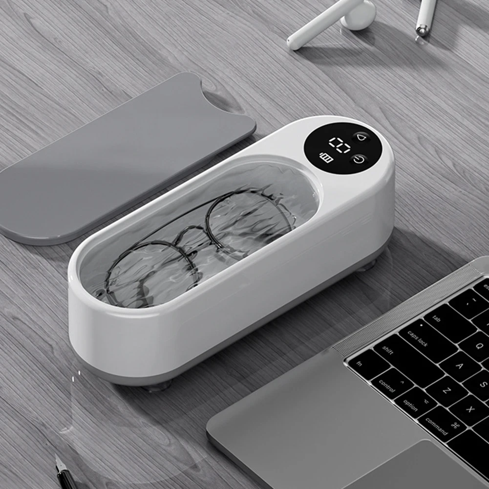 Ultrasonic Jewelry Cleaner Machine Multifunctional Glasses Cleaner Portable Cleaning Machine USB Rechargeable for Ring Necklaces