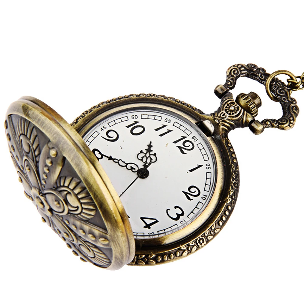 Nostalgics Plums Embossed Pocket Watches Personalized Necklace Chain Watches Gift for Birthday Anniversary