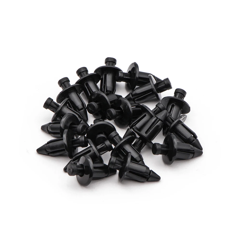 

20Pcs Universal Car Fairing Black Rivet Setting Panel Fastener Clips 6mm 7mm 8mm Plastic Push Pin Fastener