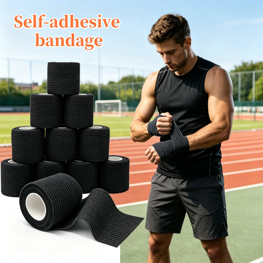 Self adhesive wrapping tape,2inch x 14.7feet full sport wrapping tape, breathable wrapping tape, wrist and ankle wrapping tape