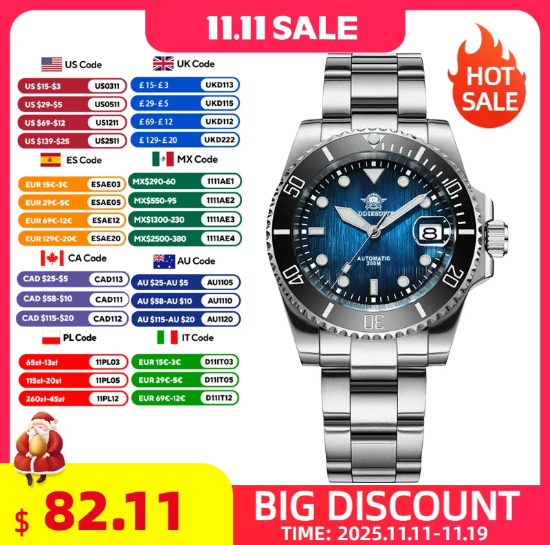 

ADDIESDIVE Luxury Man Automatic Mechanical Watch 41mm Sapphire Super Luminous Watch Ceramic Bezel Waterproof Steel Watches Male