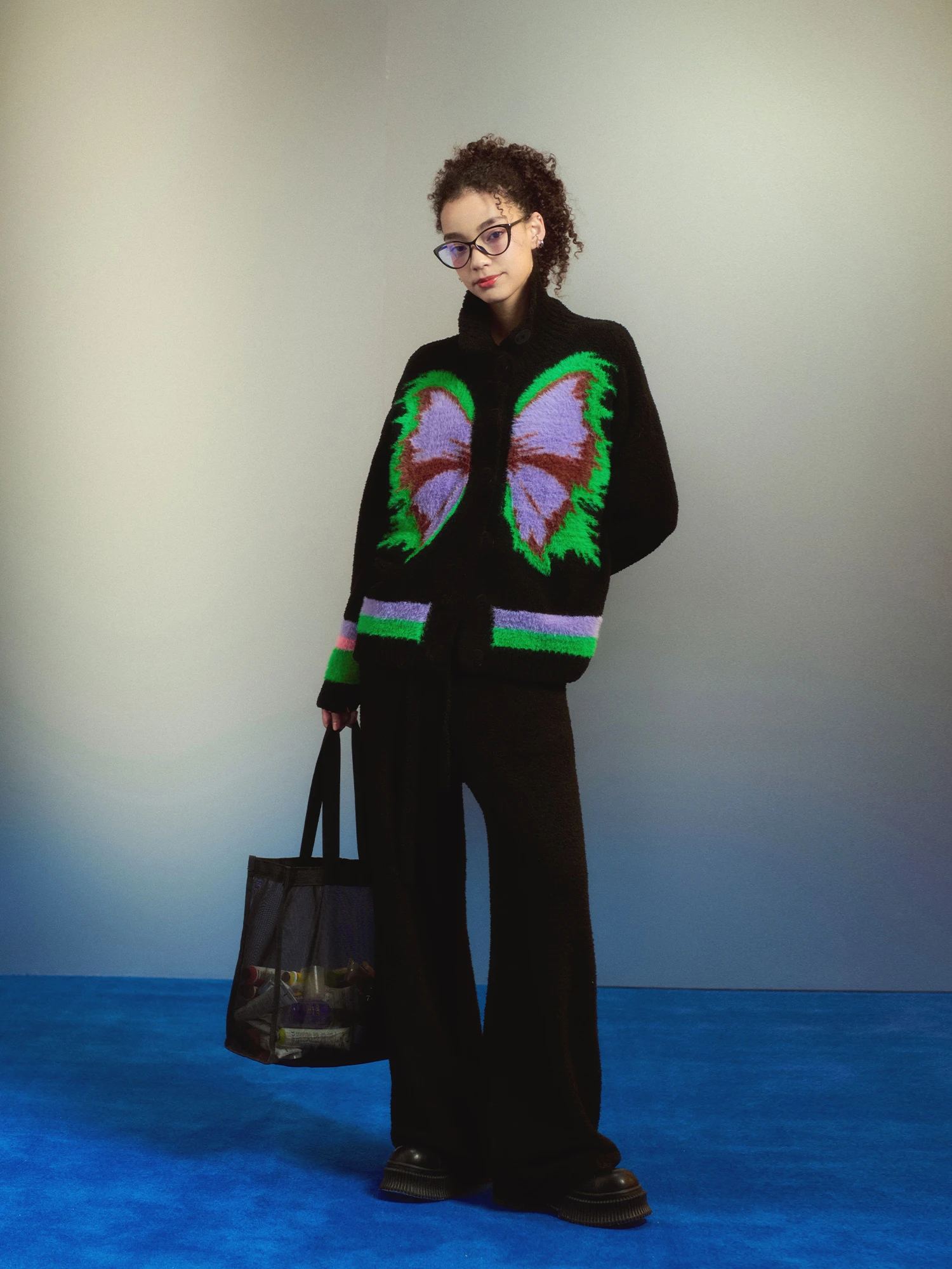 New Autumn and Winter Women's Home Clothes, Fashionable and Trendy Black Thick Warm Sleepwear Set