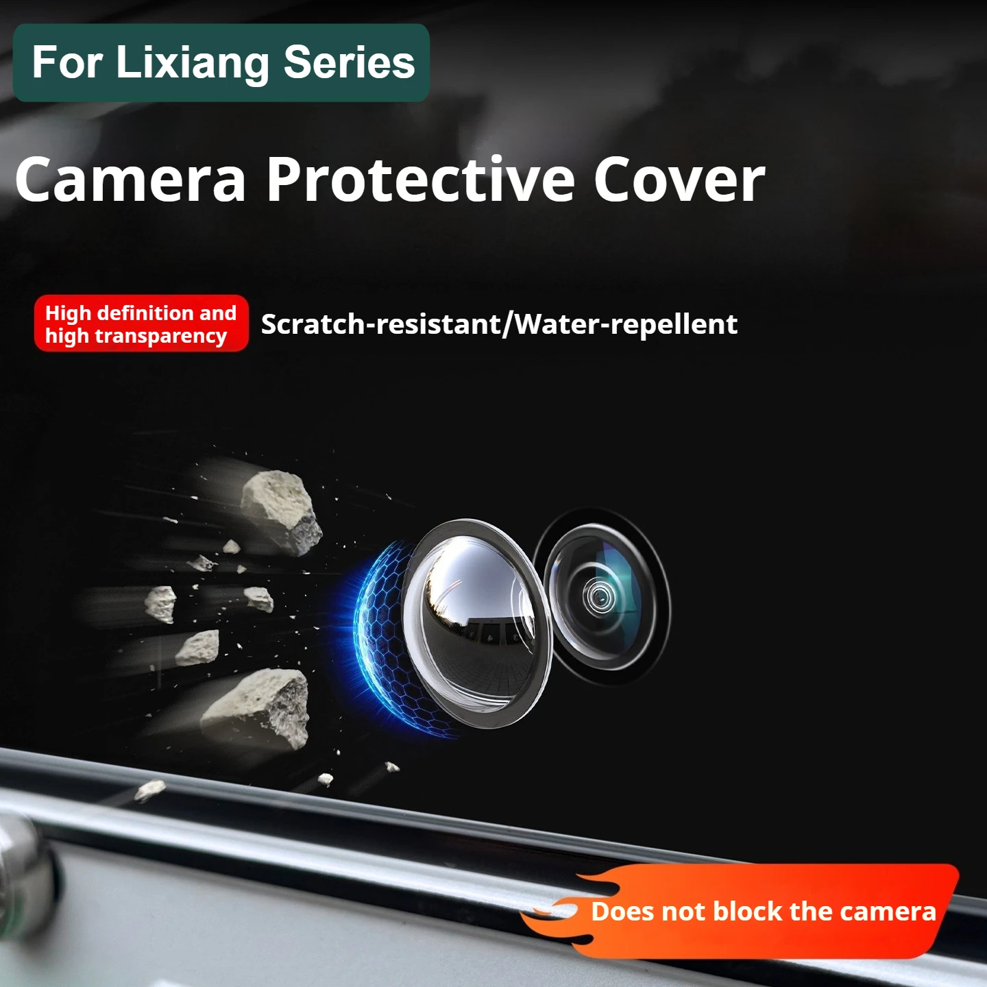 For Li Lixiang L6 L7 L8 L9 MEGA I6 I8 Car Dedicated Front Camera Protection Cover 360° Panoramic Camera Lens Protective Film