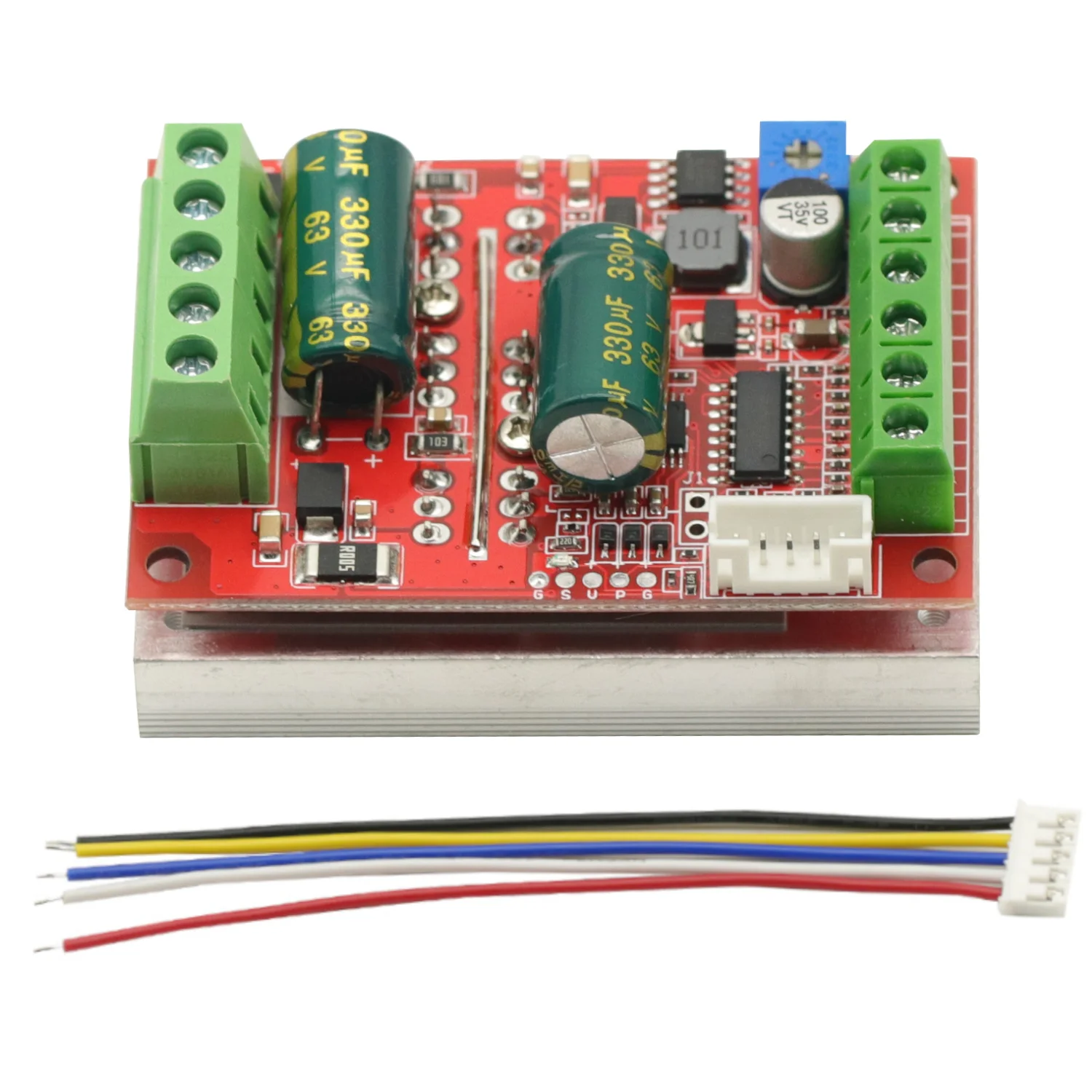 DC 6-60V 16A 400W 3 Phases Hall Brushless Motor Controller Board BLDC PWM PLC Driver Module With Forward/Reverse/Brake Function