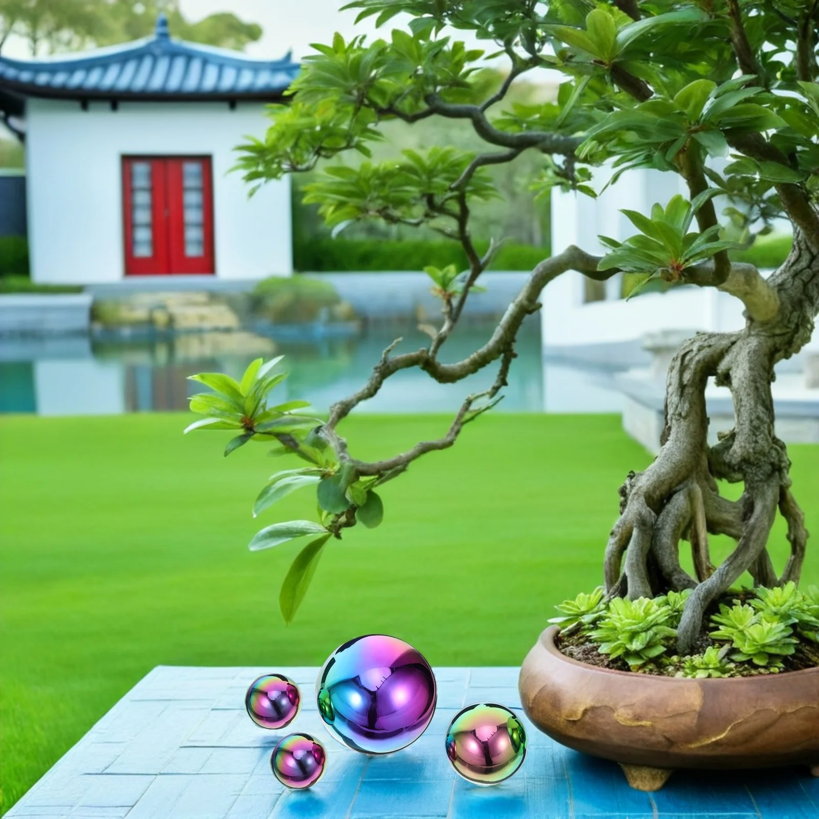 

6Pcs Stainless Steel Gazing Globes Reflective Garden Balls Mirror Polished Finish Lightweight Durable Outdoor Spheres Decor