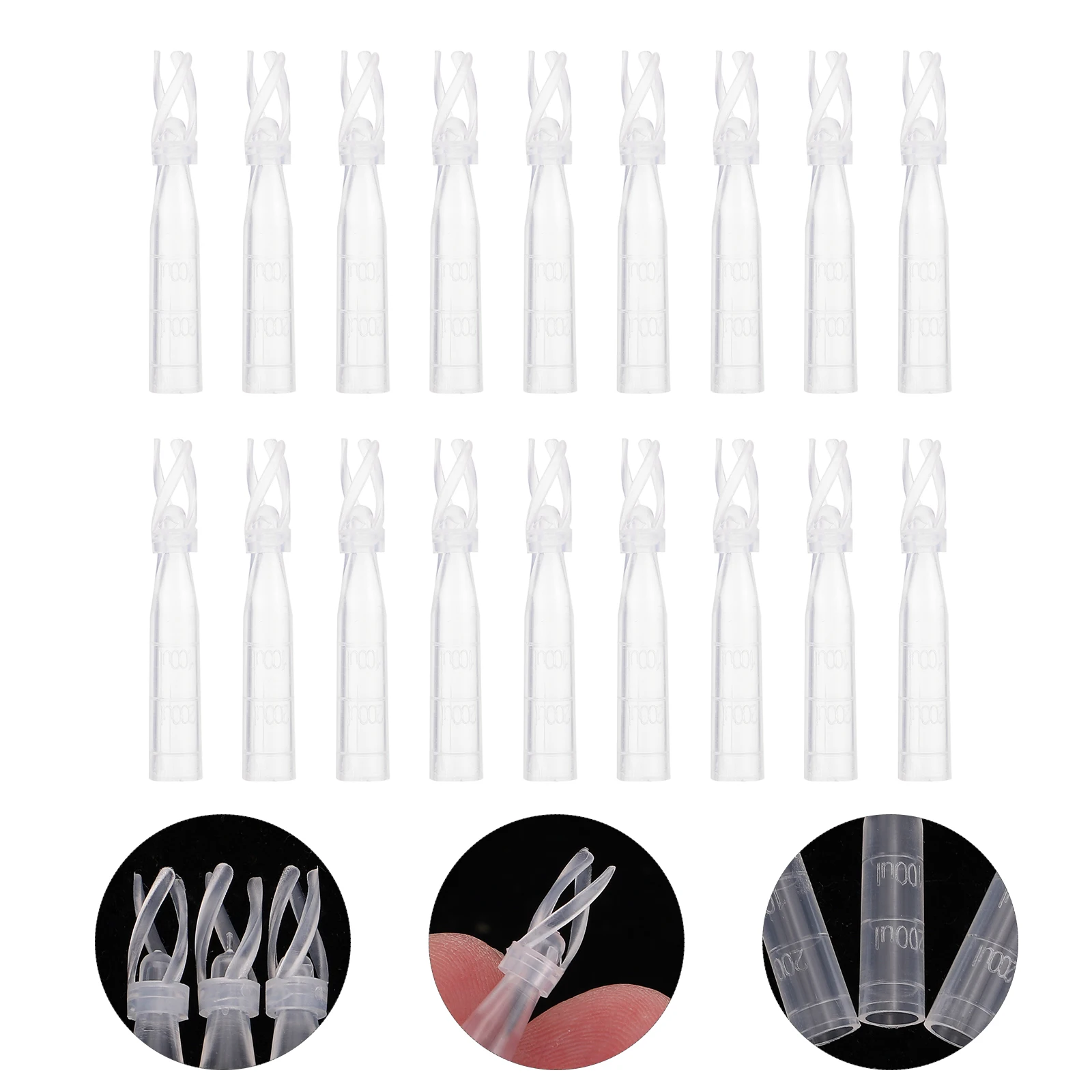 

200 Pcs Insert Tube Vial Clear Labs Supplies with Scale Vials for Chromatographic Pp 250ul Vial Insert for HPLC Vials