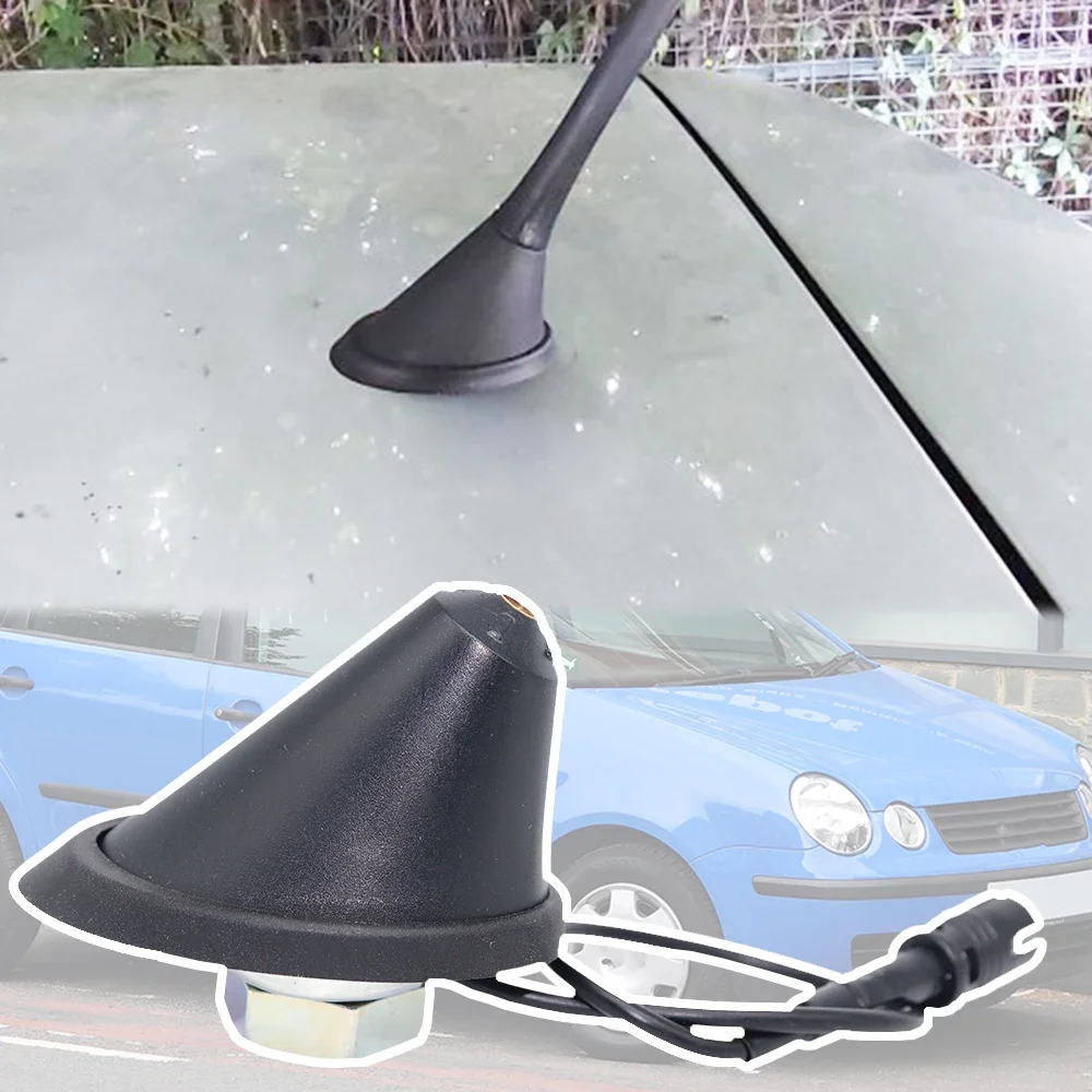 Do VW Polo Mk 3 4 (6N/6KV) 9N 1994 - 2007 2008 2009 Samochodowa zewnętrzna antena dachowa AM/FM Antena podstawowa Maszt Uszczelka Pręt Zamiennik