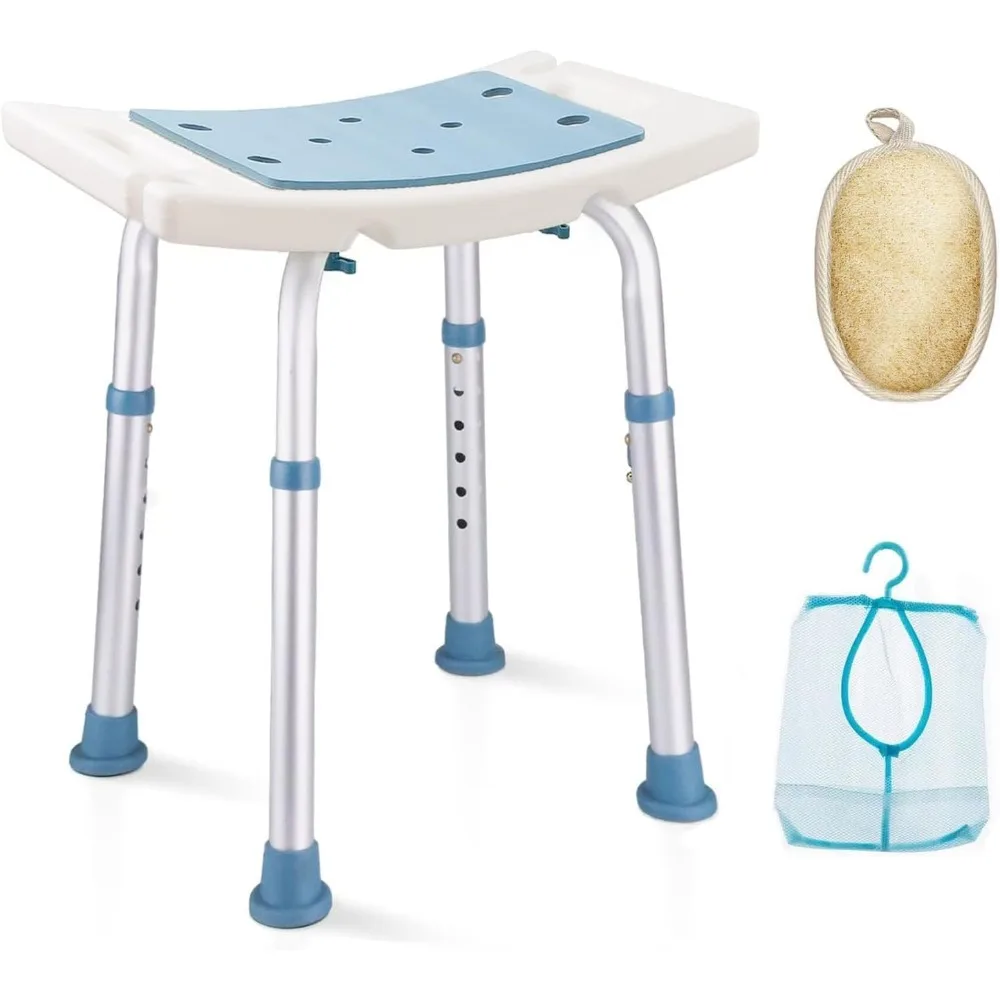 

Стул для душа, табурет для душа внутри, сиденье для душевой кабины с регулируемой высотой, прочный табурет для ванны для пожилых людей, без инструментов