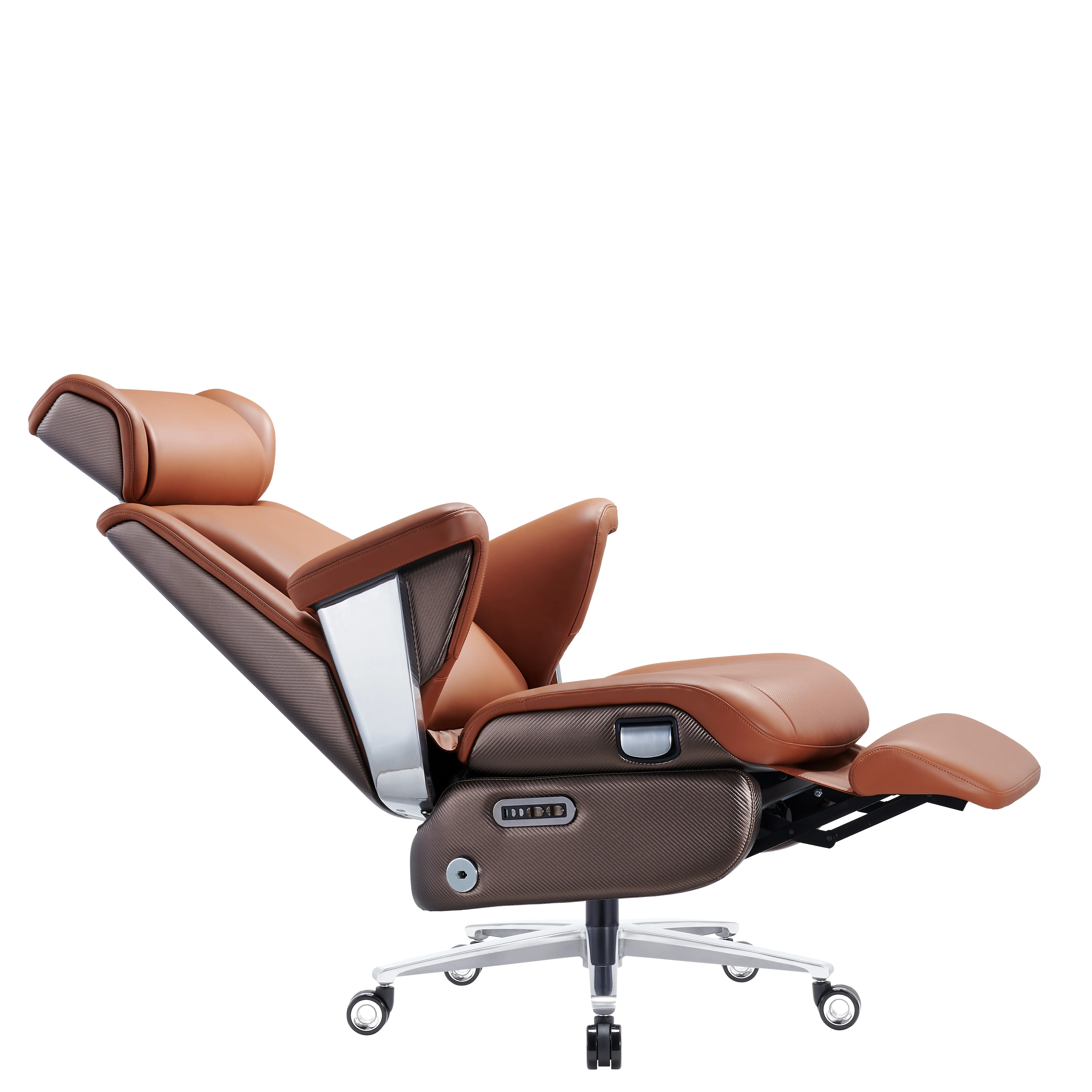 

JORI Luxury Boss Chair Heavy Duty Swivel Genuine Leather Manager Office Chair With Carbon Fibre Base