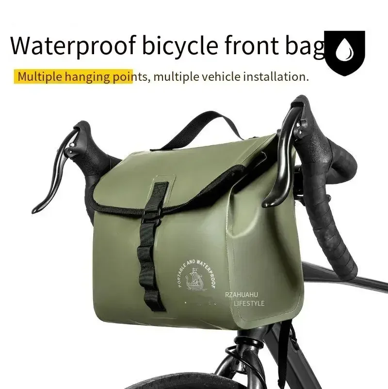 

Waterproof Motorcycle & Bicycle Pannier Bag – Large-Capacity PU Travel Pack with Carry Handles