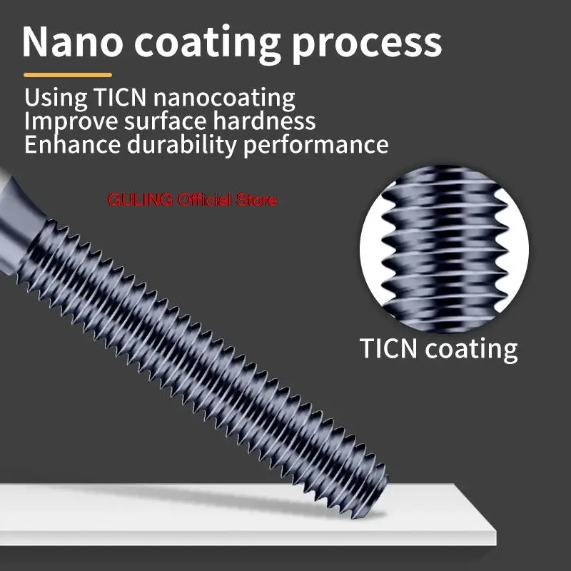 HSSE With TiCN Roll Forming Tap BSW W 1/8-40 5/32-32 7/32-24 1/4-20 5/16-18 3/8-16 7/16-14 1/2-12 Machine Screw Thread Taps