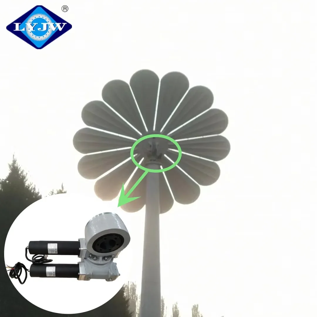 Luoyang JW Factory Solar Energy System DC Motor Dual Axis Slewing Drive SE7 SDE7 SDD7 For Sun Flowers/Solar Tracking System