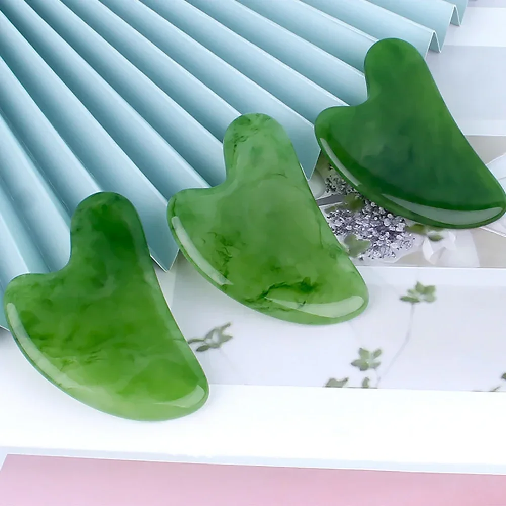 เครื่องนวดหน้ากัวซาเรซิ่น ที่ขูดหน้า นวดกดจุด กัวซาบอร์ด สำหรับนวดหน้า