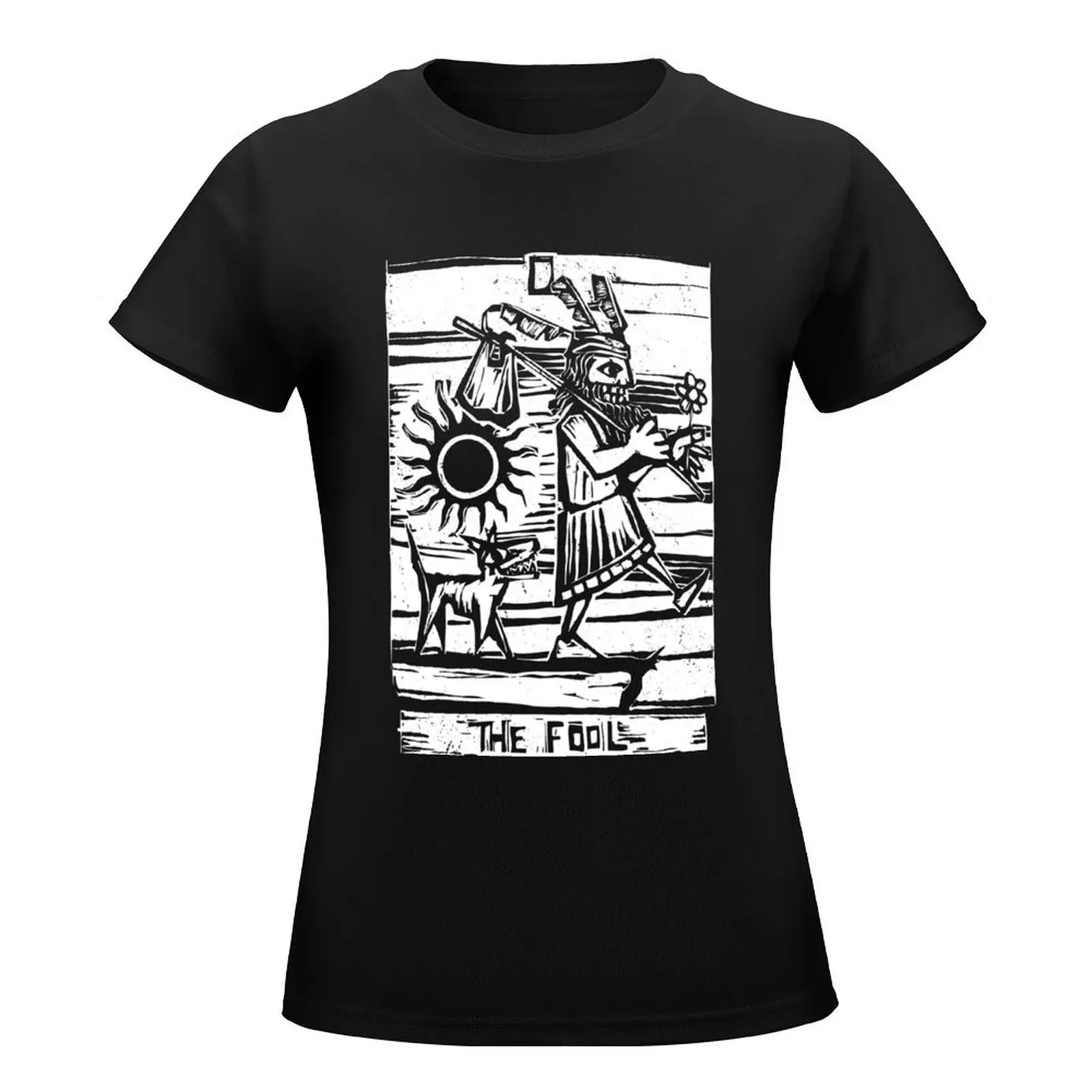 The Fool - Tarot Cards - Major Arcana T-Shirt summer top Blouse tshirts woman