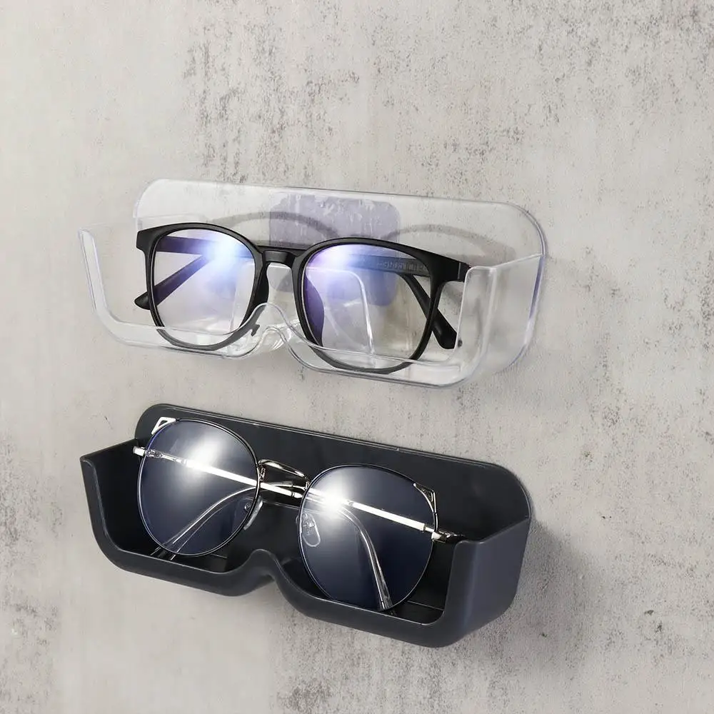 Plastic Glasses Storage Box Punch-free Wall Mounted Sunglasses Storage Holder Anti Pressure Space Saving