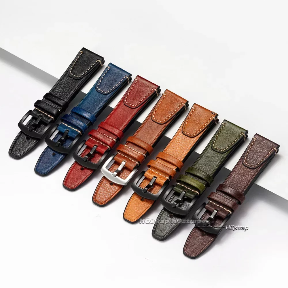 Quick Release Vintage Watch Strap for Rolex Genuine Leather Wrist Straps 18 20mm 22mm Men Women Watch Bracelet Watch Accessories