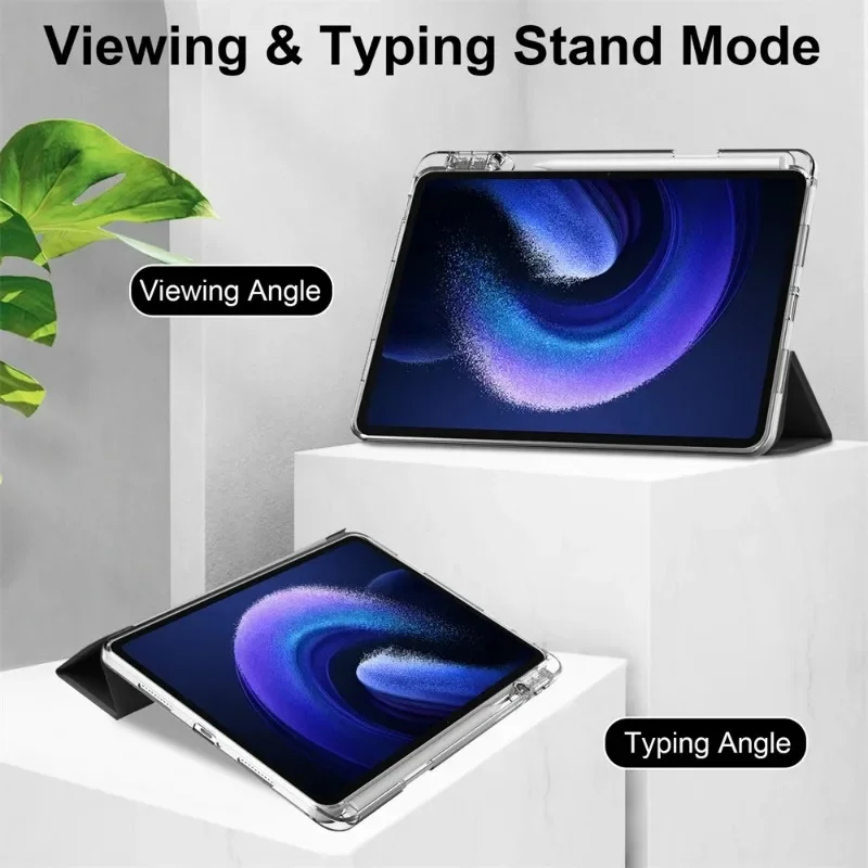 جديد لـ Redmi Pad Pro حافظة 12.1 بوصة مغناطيسية ذكية مع غطاء حامل قلم رصاص لهاتف Redmi Pad Pro Poco Pad 12.1 2024 حافظة كمبيوتر لوحي