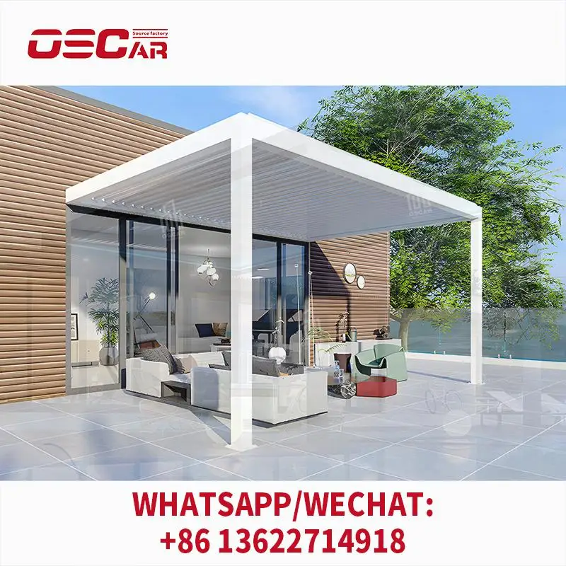 

Waterproof Patio Wood Roofing WPC Arches Arbours Awning Gazebo Kit for Outdoor Garden and Yard pergolas