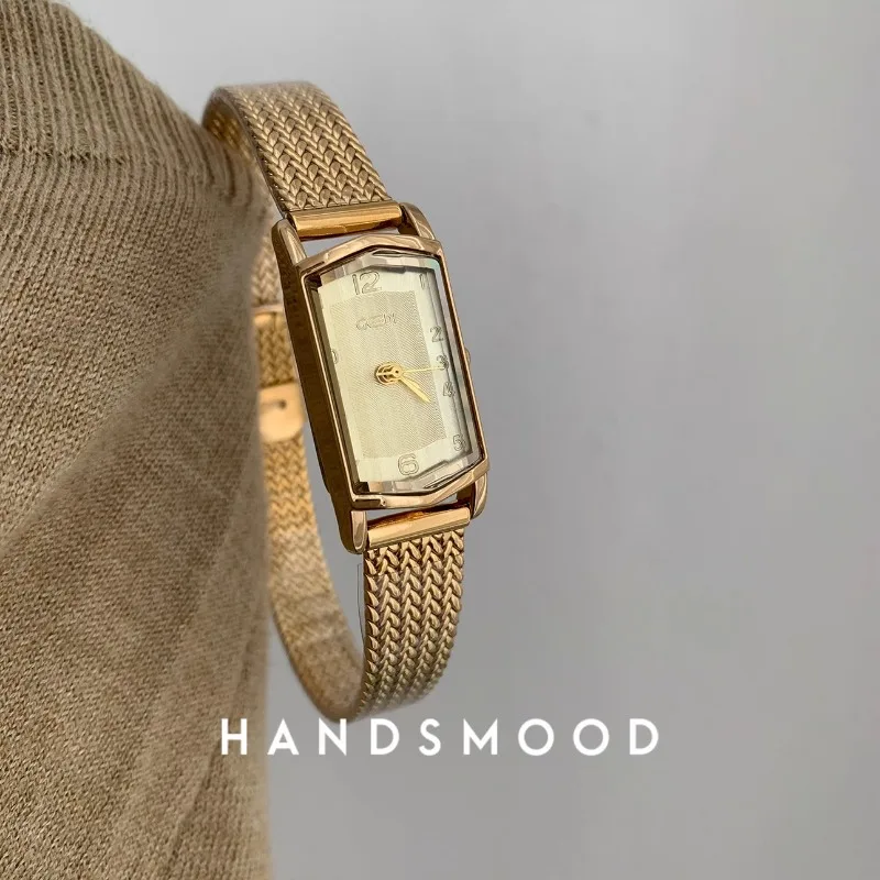 Montre-bracelet à quartz en acier pour femme, horloge de luxe pour femme, petite montre pour femme, robe décontractée, mode