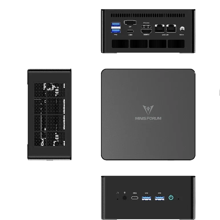 MINISFORUM UM890 UM880 PRO AMD Ryzen 9 8945HS Mini PC Dual DDR5 5600 MHz M.2 PCIE4.0*2 SSD 2*2.5G RJ45 OCulink Desktop Gaming PC