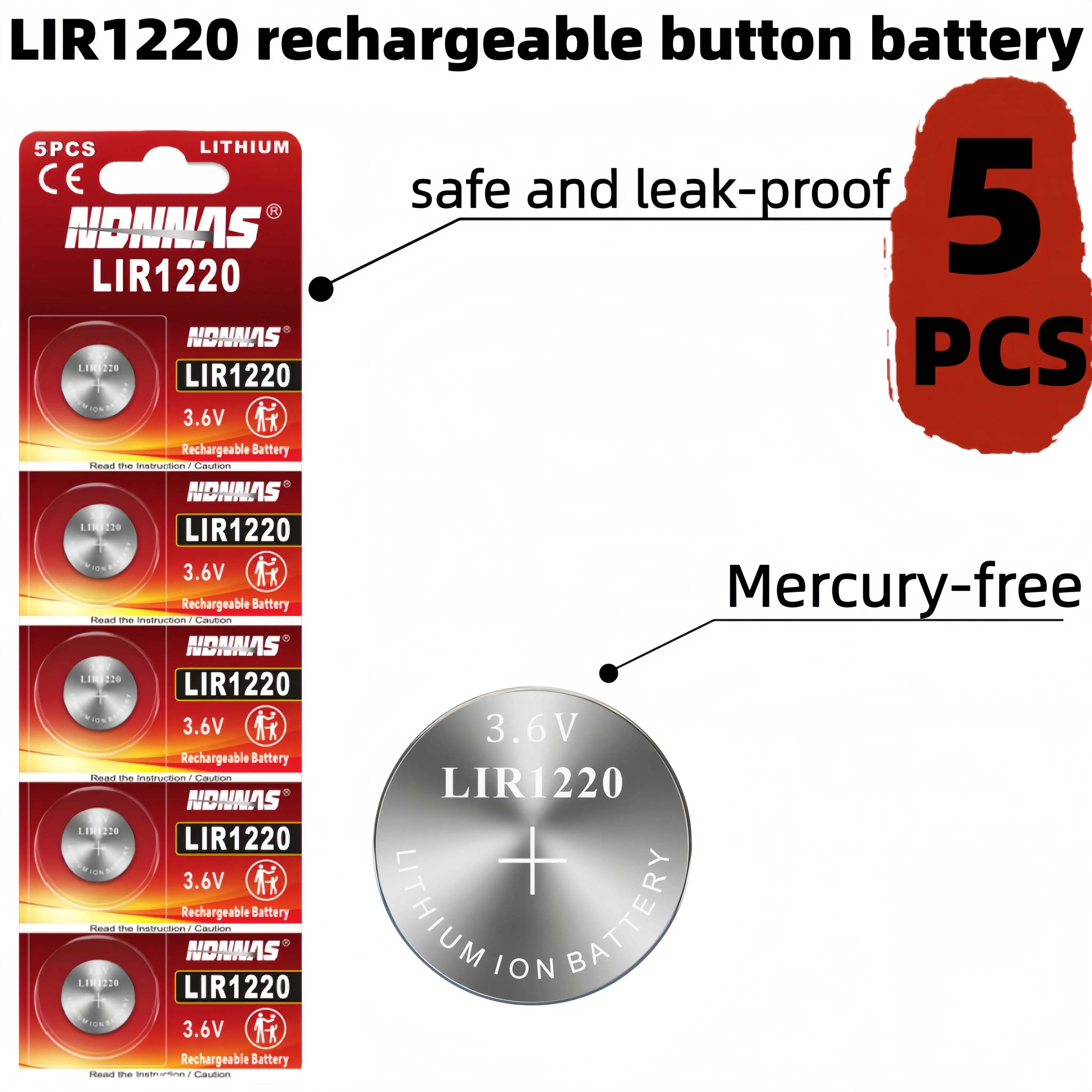

5-20 шт./лот LIR1620 3.6V перезаряжаемая литиевая кнопочная батарейка с зарядным устройством для часов, автомобильных ключей, противоугонных устройств