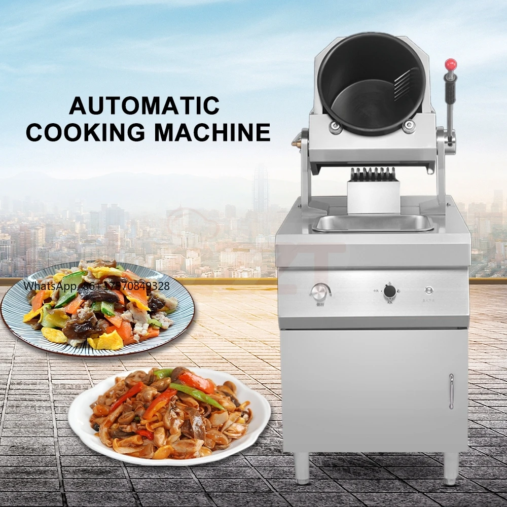 

Electric Stainless Steel Automatic Wok Cooking Machine Fry Fried Rice Machine Intelligent Cooking Cooker
