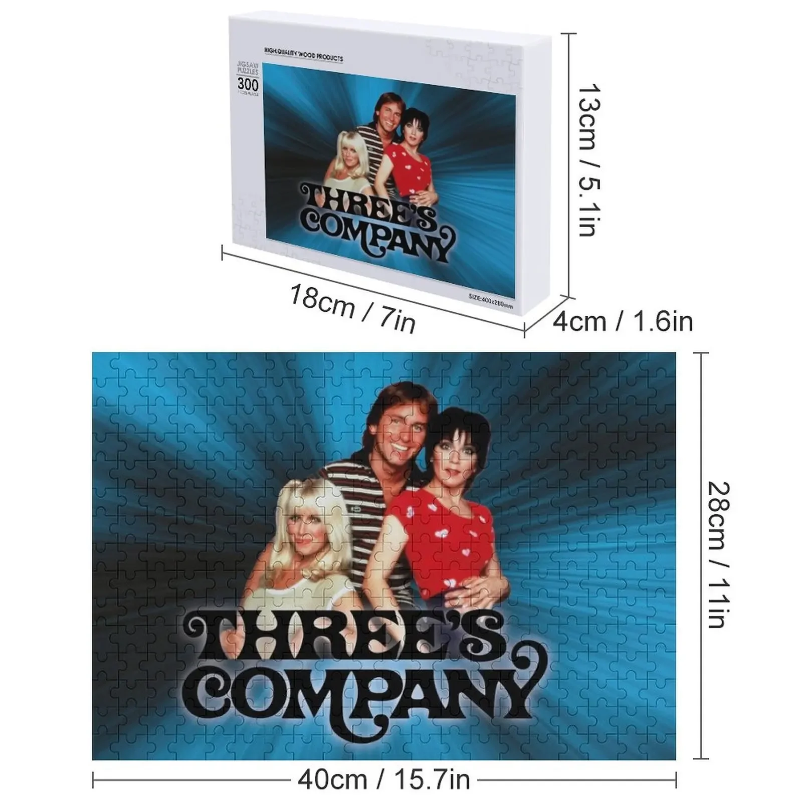 Three's Company Jigsaw Puzzle اسم مخصص تركيبات خشبية خشبية للأطفال #5