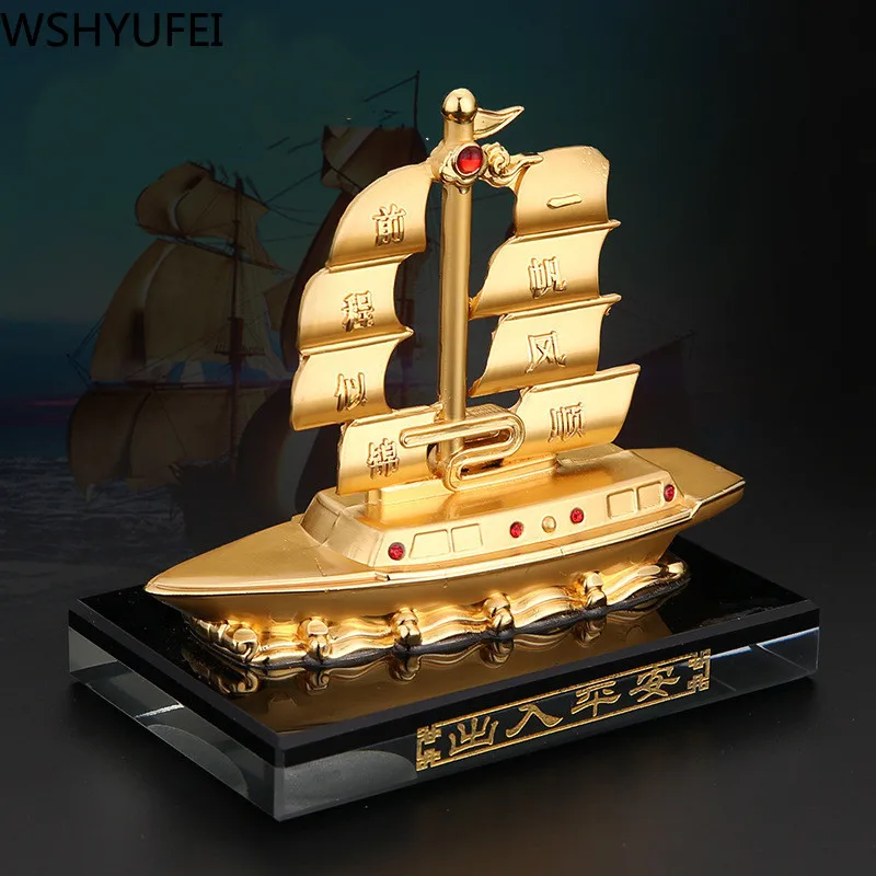 

Creativity Smooth sailing ornament tabletop Crafts Lucky fortune Car interior decoration Home living room Decor Accessory