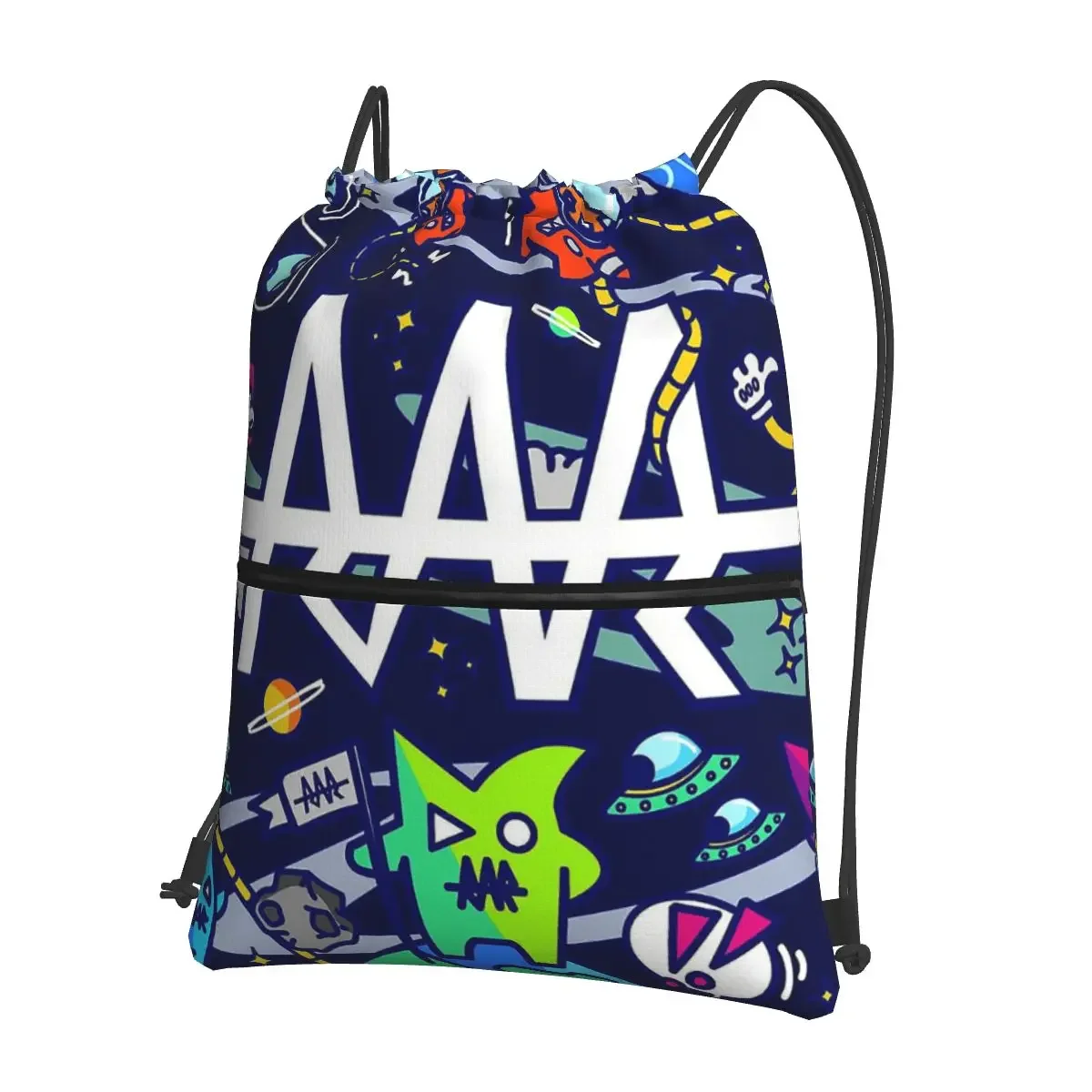 Team RAR Space Monsters Backpacks Drawstring Bag Multi-function Drawstring Bundle Pocket Book Bags For Travel Sport Man Woman