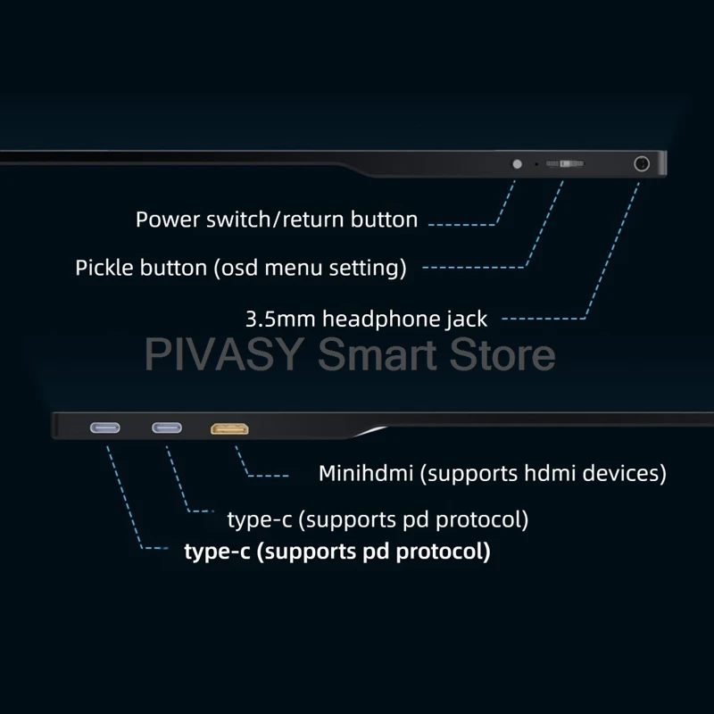 15.6インチQLEDポータブルモニター クラシックスタイル 60Hz タッチスクリーン搭載 1080P ノートパソコン、スマートフォン、Switch対応 高色域 FreeSync TV