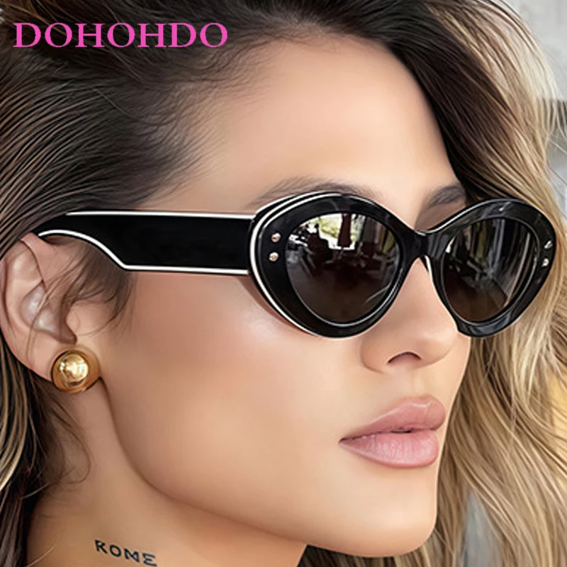 

Trendy Vintage Cat Eye Star Decoration Women Sunglasses Luxury Brand Designer Sunglass Men Travel Driving Eyewear Female UV400