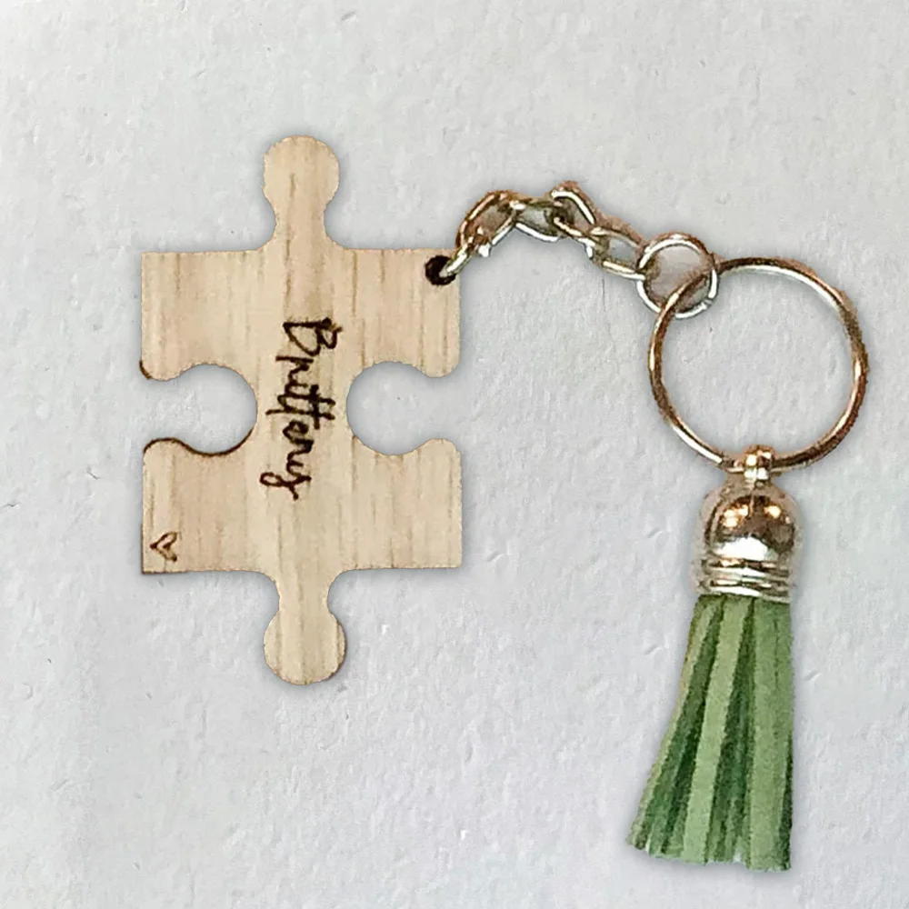 Custom Keychain - Personalized PMMA Puzzle Shape Name Laser Engraved DIY Gift for Daily Use & Unique Presents