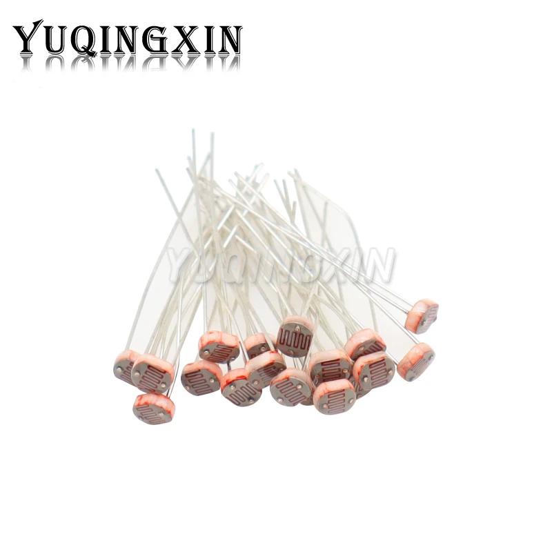 

20PCS LDR Photo Light Sensitive Resistor Photoelectric Photoresistor 5528 GL5528 5537 5506 5516 5539 5549 For Arduino