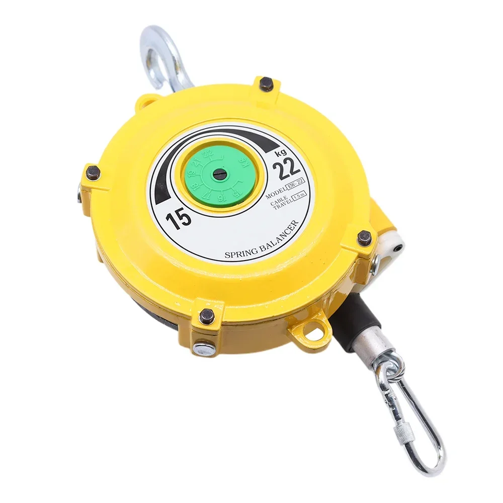 15-22KG Spring Balancer Tower-Type Lifting Hook Spring Holder Balancer Self-locking Steel Wire Rope Balancing Lifting Jack