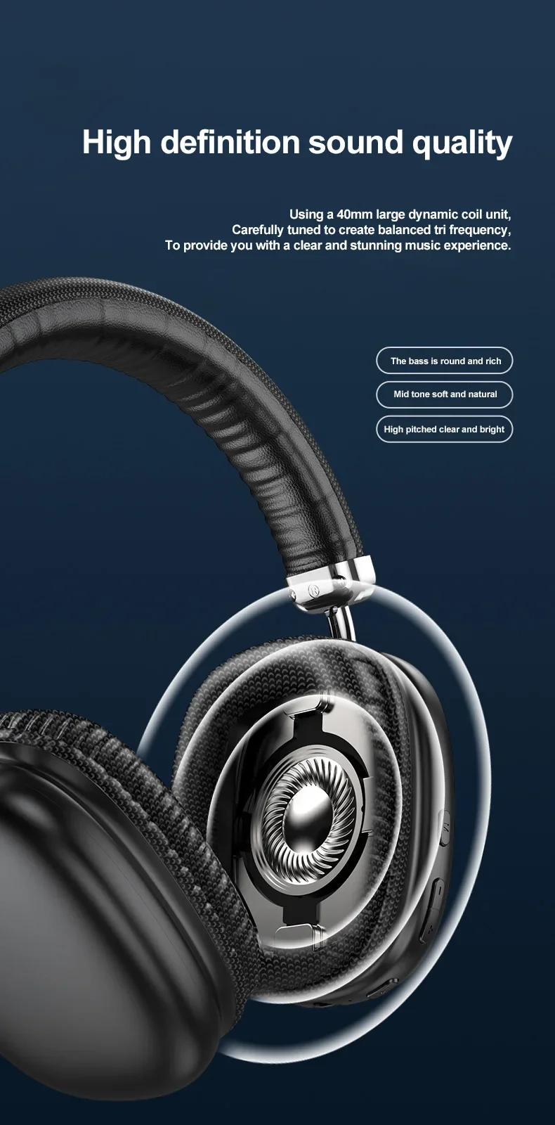 New Air Max Bluetooth 5.3 Earphone Over Ear Headphone Wireless Headset Pods Pro Max Headphone for IOS Android Tws Dluetooth