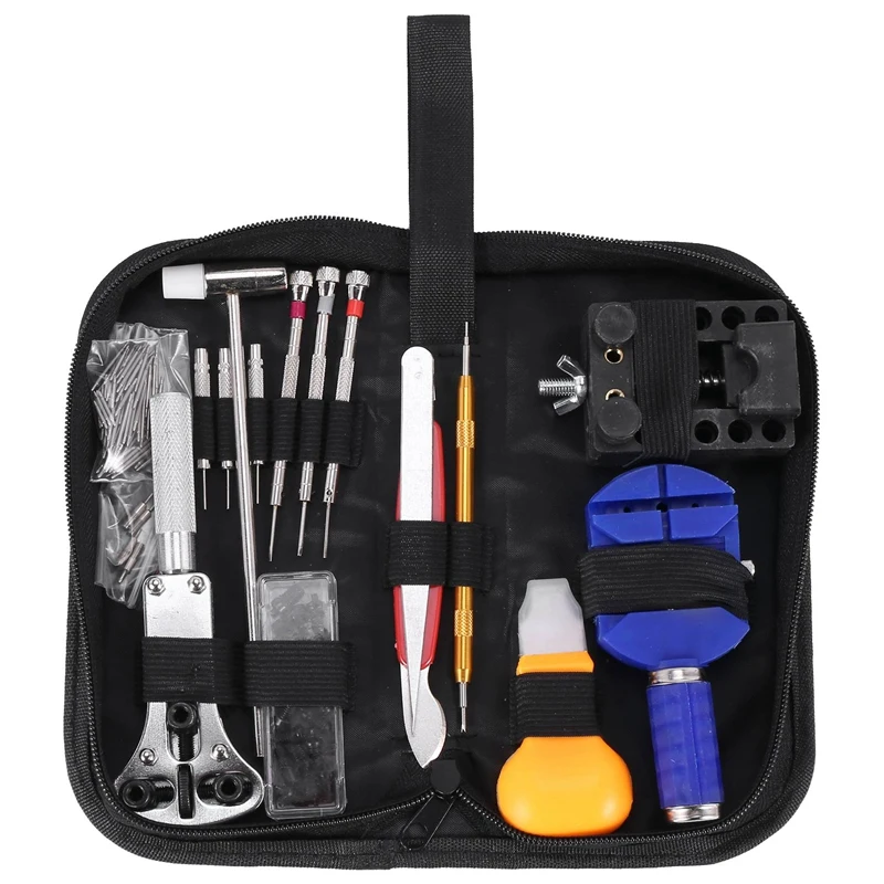 A96I-147 PCS Watch Repair Kit Professional Spring Bar Tool Set, Watch Band Link Pin Tool Set With Carrying Case