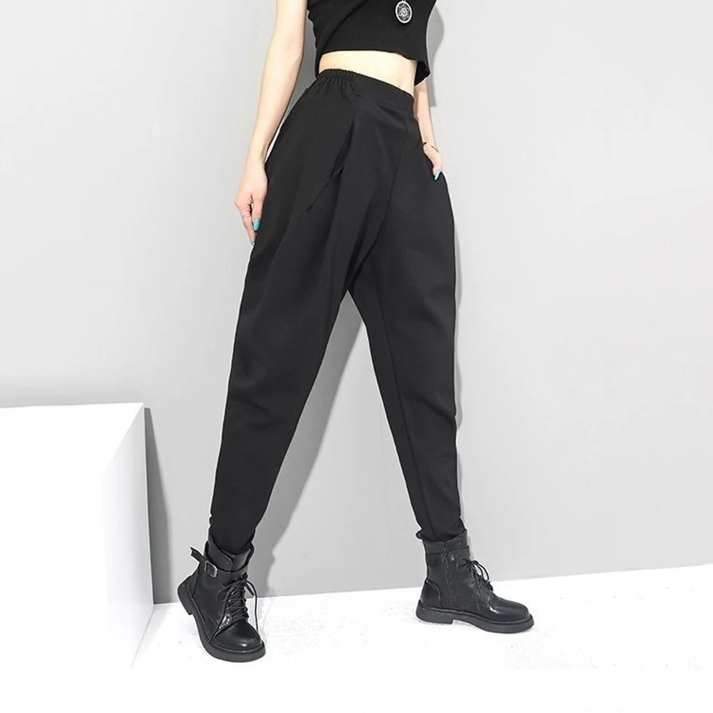 XS-5XL Summer New Unisex Solid Color Harem Pants American Retro Fashion Trendy Street Casual Breathable Simple Neutral Bottoms