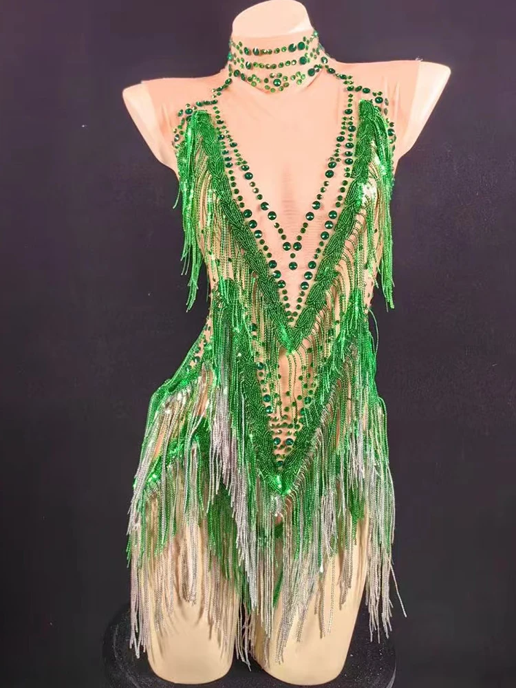 High Quality Hot Stamping Tassel Sexy Elastic Jumpsuit 2025 New Fashion Custom Women'S Clothing