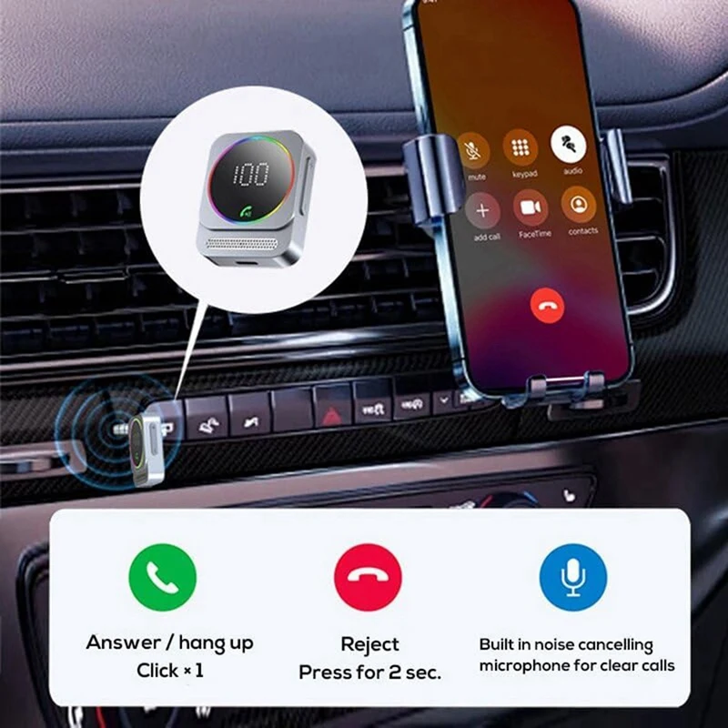 Bluetooth Aux Adapter For Car,Portable Bluetooth Car Adapter, Wireless Audio Receiver For Car /Home Stereo Speaker