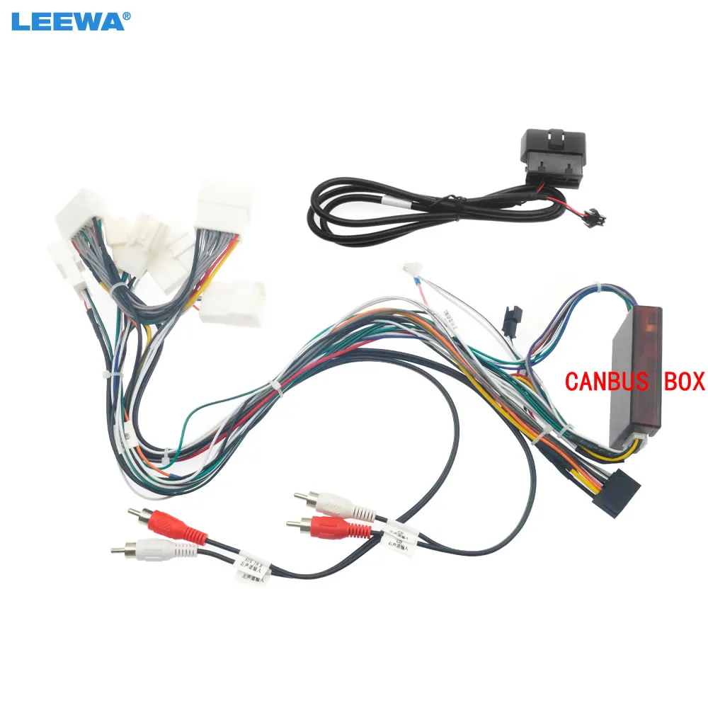 LEEWA Автомобильный 16-контактный стерео жгут проводов питания с проводами Canbus и OBD для Lexus LS430 (1998-2006 гг.) Адаптер провода питания радио