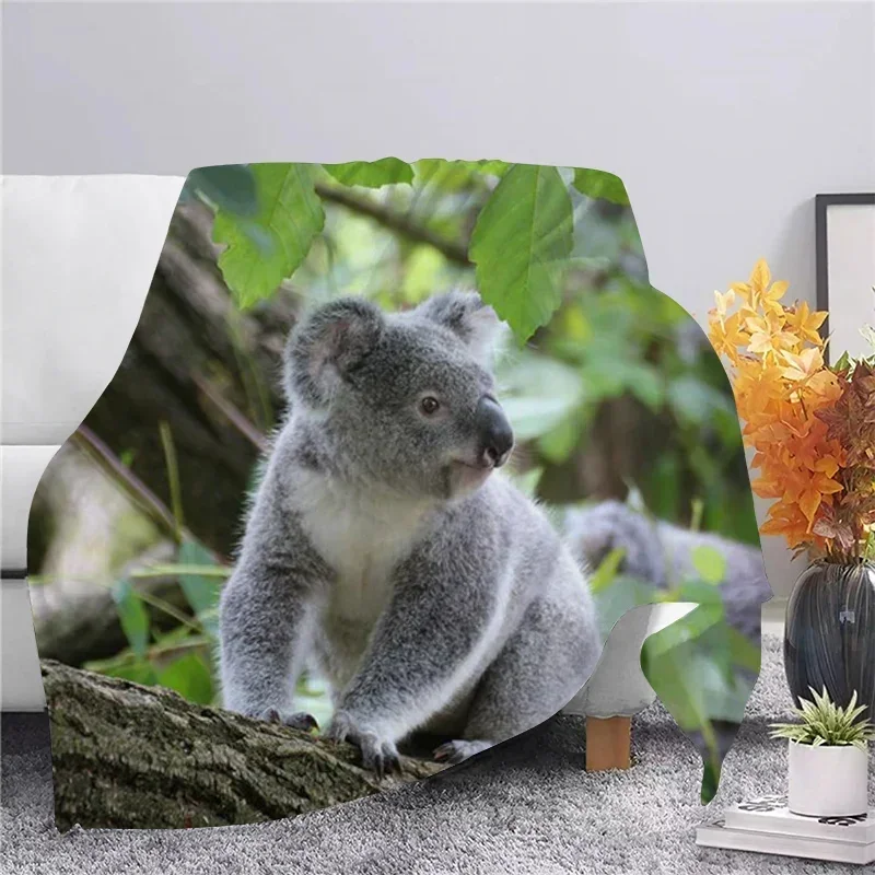 2026 Australian Koala Bear Flannel Blankets 3D Print Fashion Sofa Travel Youth Bedding Sofa Bedspread For Plush Quilt Student Bl
